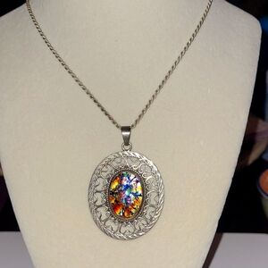 VTG Art Glass Mexico Pendant